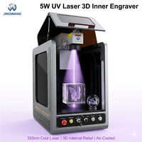 Machine de marquage laser UV 3D pour gravure interne sur plastique, bouteilles isothermes, verre, cuir, papier, tissu, papier laminé, HPE, PET