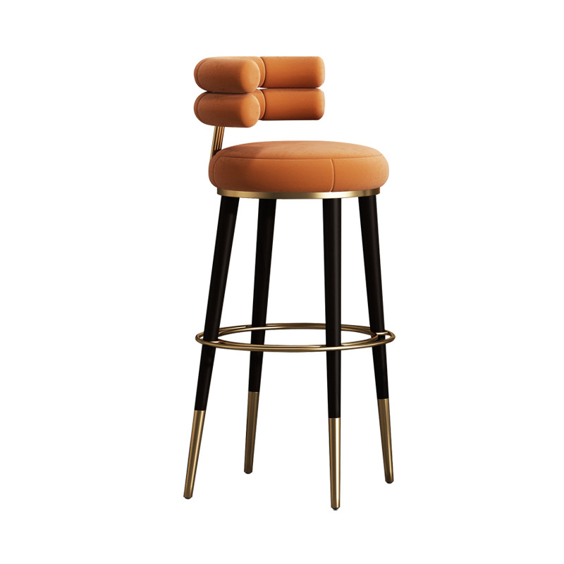 Orange and metal leg