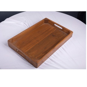 Plateau de service en bois de qualité supérieure pour la maison, la cuisine, la table à manger, le petit-déjeuner, le thé, le café, pour les hôtels, disponible à la vente - Product Image 1
