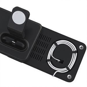 15W Fast Charger Multifunctional for 2025 With Clock 6 in 1 <b>Wireless</b> Stand <b>Phone</b> Holder Folding Design Desktop - Product Image 2