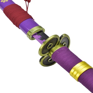 Réplique d'arme réelle de 104 cm inspirée de l'anime japonais One Piece, épée <span class=keywords><strong>Katana</strong></span> <span class=keywords><strong>Enma</strong></span> violette de Roronoa Zoro pour jeu de rôle pour adultes et enfants - Product Image 4