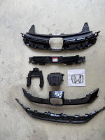 Nouveau Pare-chocs Avant Complet d'Origine avec Boucle Intacte, Incluant les Couvre-Pare-chocs Supérieurs et Inférieurs, Grille et Kits d'Éclairage pour Honda CRV 2015 2016