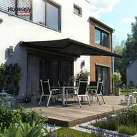 Auvents électriques résidentiels Hooeasy pour porche de maison, auvents de toit, cassette de toit, bras pliables, auvent rétractable
