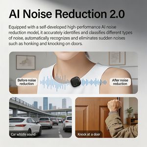 AI Noise Canceling <b>Wireless</b> Lavalier <b>Microphone</b> V36 Magnetic Charging Portable Mic 6-8 Hours Battery Life - Product Image 5