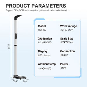 Báscula Digital Electrónica Corporal con Pantalla LED para Medir Altura y Peso, Personalizable, Compatible con OEM y ODM, Versión Estándar - Product Image 6