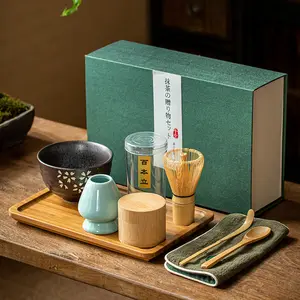 Matcha brush hundred Li tea whisk combination Song Dynasty tea matcha tea maker tool set Japanese high-end gift box