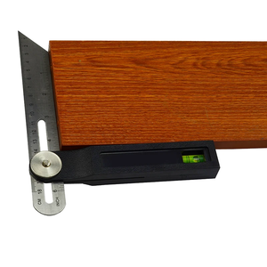 Règle d'angle en T <span class=keywords><strong>de</strong></span> 18 cm avec poignée en plastique, niveaux à bulle, règle coulissante, gabarit <span class=keywords><strong>de</strong></span> marquage en bois, <span class=keywords><strong>rapporteur</strong></span> - Product Image 6