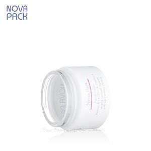 ขวดแก้วใส่เครื่องสำอางสีขาวด้านขนาด30มล. 50มล. กระปุกครีมบำรุงผิวบรรจุภัณฑ์เครื่องสำอางที่ว่างเปล่าพร้อมฝาสีเงินพิมพ์ลาย - Product Image 5