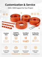 Plaque chauffante en silicone de haute qualité personnalisée 50X420MM 220V 250W pour nettoyeurs à ultrasons