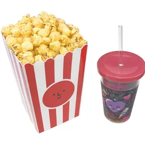 3L grosir kotak popcorn logo kustom dan cangkir untuk bioskop