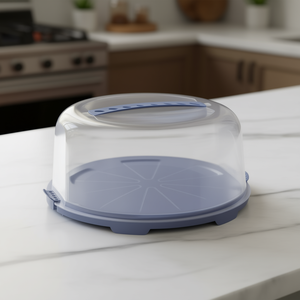 Boîte à gâteau Rotho Bell Fresh ronde de 10 pouces avec couvercle pour le stockage et la présentation - Product Image 3