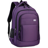 Sac à dos unisexe décontracté pour affaires, en tissu Oxford, grande capacité, pour voyages d'affaires, sacoche pour ordinateur portable pour étudiants, respirant, avec bretelles courbées
