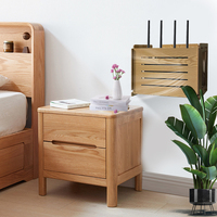 Étagère murale en bambou pour routeur, boîte de rangement WiFi, cache-câbles, organisateur sans fil pour cuisine et salle de bain