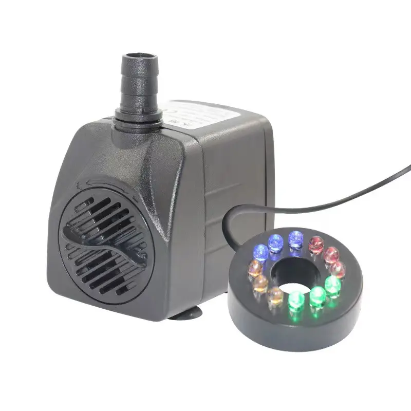 FY Garden Pond Pool Wasser umwälz brunnen pumpe mit 12 LED RGB Light 15W Aquarium Filter Aquarium Tauch wasserpumpe