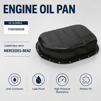 Coppa dell'Olio Motore Durevole per Mercedes-Benz, Codice OE 1150100428, Materiale Resistente alla Corrosione, Dissipazione del Calore Efficiente