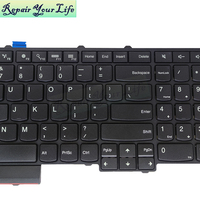 Keyboard Laptop Backlit AS untuk Lenovo Thinkpad P50 20EN P50 20EQ P70 20ER P70 20ES P51 P71 SN20H35156 Keyboard dengan Bingkai Hitam
