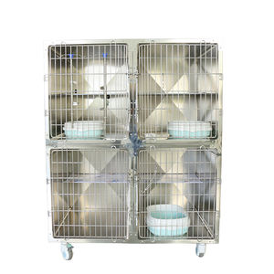 Jaulas para perros de sala de mascotas de clínica de animales de acero inoxidable 304 Jaula de hospital de acero inoxidable Jaula veterinaria para mascotas - Product Image 4