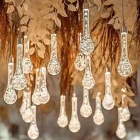 Lustre de plafond LED en acrylique en forme de goutte d'eau pour mariage, 10 têtes, indice de protection IP54, pour banquets et événements festifs