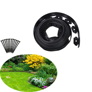 <b>Plastic</b> Grass Stone Isolation Belt <b>Garden</b> <b>Edging</b> No Dig <b>Garden</b> Heavy-Duty PE Lawn Retaining Board Landscape <b>Edging</b> - Product Image 1