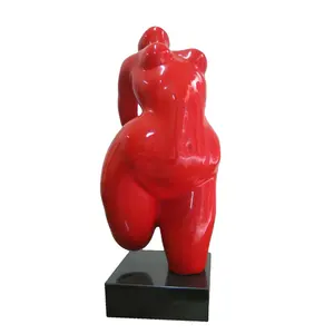 ศิลปินทำด้วยมือสีแดงรูปปั้นที่ทันสมัยไขมันเลดี้เรซิ่นรูปศิลปะประติมากรรม - Product Image 1