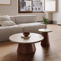 Table basse de style rétro moderne simple, meubles de maison, table d'appoint pour salon, style panneau en bois