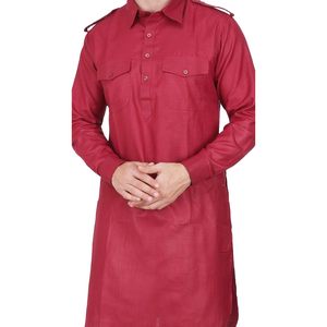 ชุดเสื้อผ้าผู้ชายแบบดั้งเดิมของอินเดียและปากีสถาน ยี่ห้อ Triloki รุ่น Pathani Kurta Pajama ทำจากผ้าฝ้าย เหมาะสำหรับใส่ลำลอง - Product Image 4