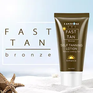 Custom Logo Sunless Long Lasting Fake Tan Lotion Body Bronzer Quick Self Tanning Creams