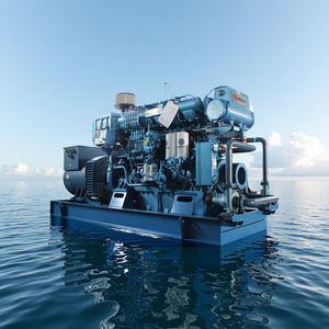 Marine Diesel Open Type Generator Set 50/60Hz <strong>Three</strong>/Single Phase Voltage with Weichai Engine ATS 1800 RPM - Product Image 1