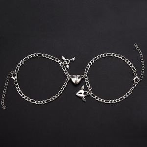2pcs Stainless Steel Couple Bracelet <b>for</b> Women <b>Men</b> Sun Moon Magnet Attracting Bracelet Set Distance Lover Gift - Product Image 2