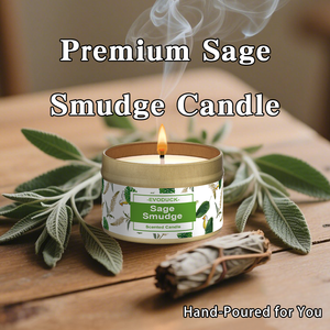 Itens de Presente para Eventos com Frete Grátis, Velas Aromáticas Orgânicas de Sálvia de 3OZ, Lembranças de Casamento para Convidados - Product Image 1