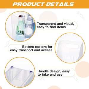 Eco-Friendly Transparent PP <b>Rectangular</b> Storage <b>Basket</b> 10-20L Capacity for Desktop Clutter Sorting - Product Image 5