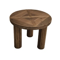 Table Basse Portable Décorative en Bois Sculpté Style Ferme Vintage, Meuble de Salon Durable, Vente Chaude en Gros de Chine