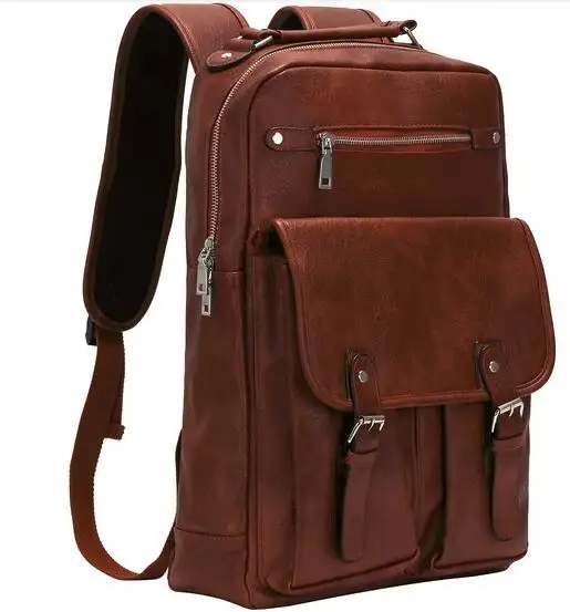 Vintage leather laptop bags backpack back pack bags for men