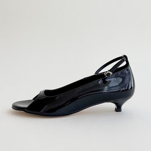 <span class=keywords><strong>Sandali</strong></span> Coreani in Vera Pelle con Cinturino Francese, Stile Retrò, Semplici, con Zeppa Bassa, Punta Rotonda, per Esterni, Sexy, di Tendenza - Product Image 2