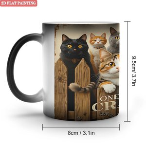 Mug professionnel 11oz en céramique noire givrée, prêt pour la sublimation, activable par la chaleur - Product Image 1