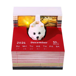 Calendario 3D para perros 2026, calendario de mesa de escritorio con luz LED, decoración creativa de escritorio y regalo de papelería - Product Image 1