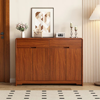 Zapatero de Madera Maciza de Gran Capacidad, Mueble de Almacenamiento para Balcón, Zapatero Económico para la Entrada del Hogar