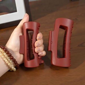 Mới Tốt Nhất Bán Mềm Tóc Clip Lớn Đơn Giản Matte Tóc Clip Cho Phụ Nữ Rắn Màu Thời Trang Biến dạng Sang Trọng Móng Vuốt Tóc - Product Image 6