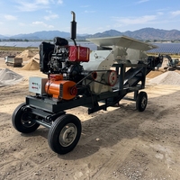 Concasseur à marteaux mobile Hengtong 400*600 le plus vendu avec moteur AC, capacité max. 15t/h pour la fabrication de sable et l'extraction d'or