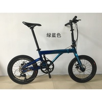 Jueyjava — vélo pliable de petite roue en alliage d'aluminium, bicyclette avec frein à disque de 20 pouces, 9 vitesses, pour hommes et femmes, bicyclette de ville, NEO 2