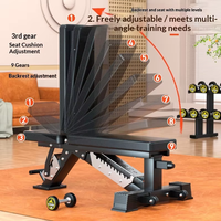 Banc de musculation réglable FRS, pliable, pour haltères, multifonctionnel, inclinable et déclinable, portable, capacité de charge de 400 kg