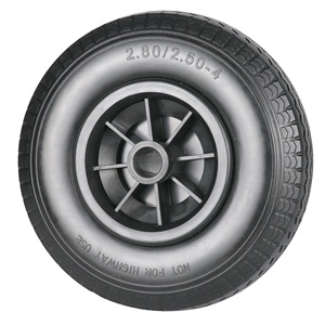 HL HANAK China <span class=keywords><strong>precio</strong></span> <span class=keywords><strong>de</strong></span> fábrica 8 pulgadas 2,50-4 PU rueda <span class=keywords><strong>de</strong></span> espuma con borde <span class=keywords><strong>de</strong></span> plástico para <span class=keywords><strong>carretilla</strong></span> <span class=keywords><strong>de</strong></span> mano - Product Image 1