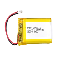 Batería Lipo de 3.7V 1250mAh 1300mAh en Bolsa Suave LiNiMnCoO2, Personalización OEM, Conector JST y PCB de Protección para Monitor de Actividad Física