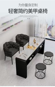 Modern Marble Top Manicure <b>Nail</b> Table with Storage Drawers for <b>Nail</b> Beauty Salon - Product Image 3