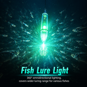 High Visibility Diamond Texture LED Squid Lure - 300M Deep Sea Pressure Resistant Underwater Fishing Light for Night Sea Game - Product Image 3