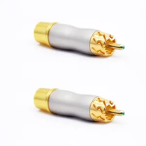 Digital Equipment Audio Accessories RCA Connectors Copper RCA Plugs Metal For Car RCA Cable Audio/Video Cable