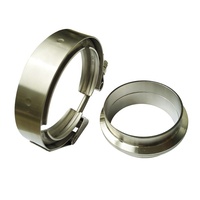 Bride de collier de serrage en V à dégagement rapide, 2 pièces, ss 304, pince pour tuyau