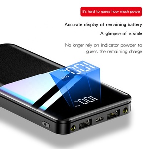 Tốt nhất bán nhà máy bán chạy nhất nhỏ mỏng 10000mAh hiển thị kỹ thuật số Da LED Đèn polymer điện thoại di động ngân hàng - Product Image 3