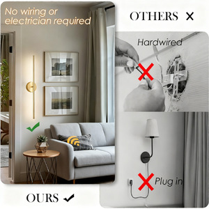 Wall Lamp Led Gold Touch Control Minimalist Design Wall Mounted For Living Room Bedroom <b>Corridor</b> Mirror <b>Light</b> - Product Image 4