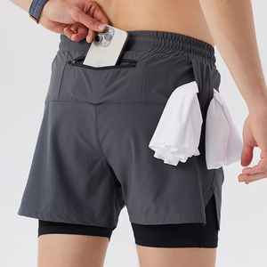 Short de course pour hommes 5 pouces Quick Dry Gym Athletic Jogging Shorts avec poches zippées - Product Image 3
